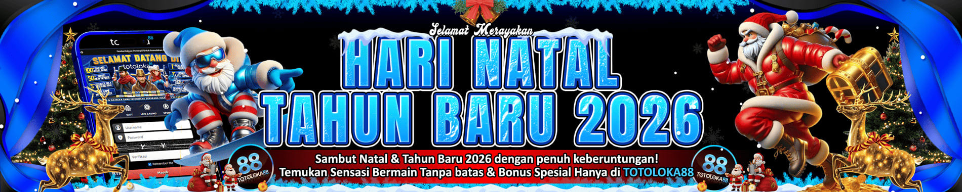Totoloka88 - Sambut Natal & Tahun Baru 2026 dengan penuh keberuntungan !
